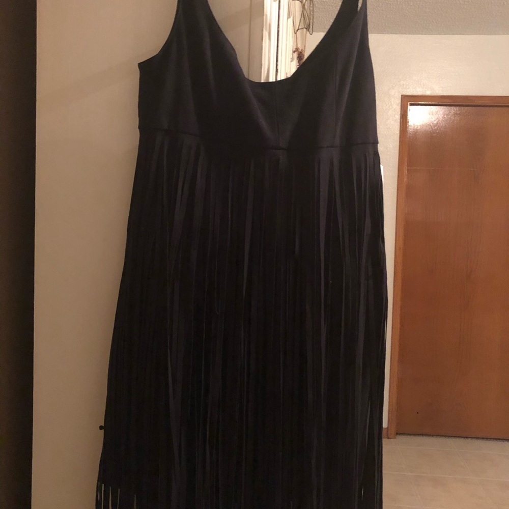 Black fringe dress